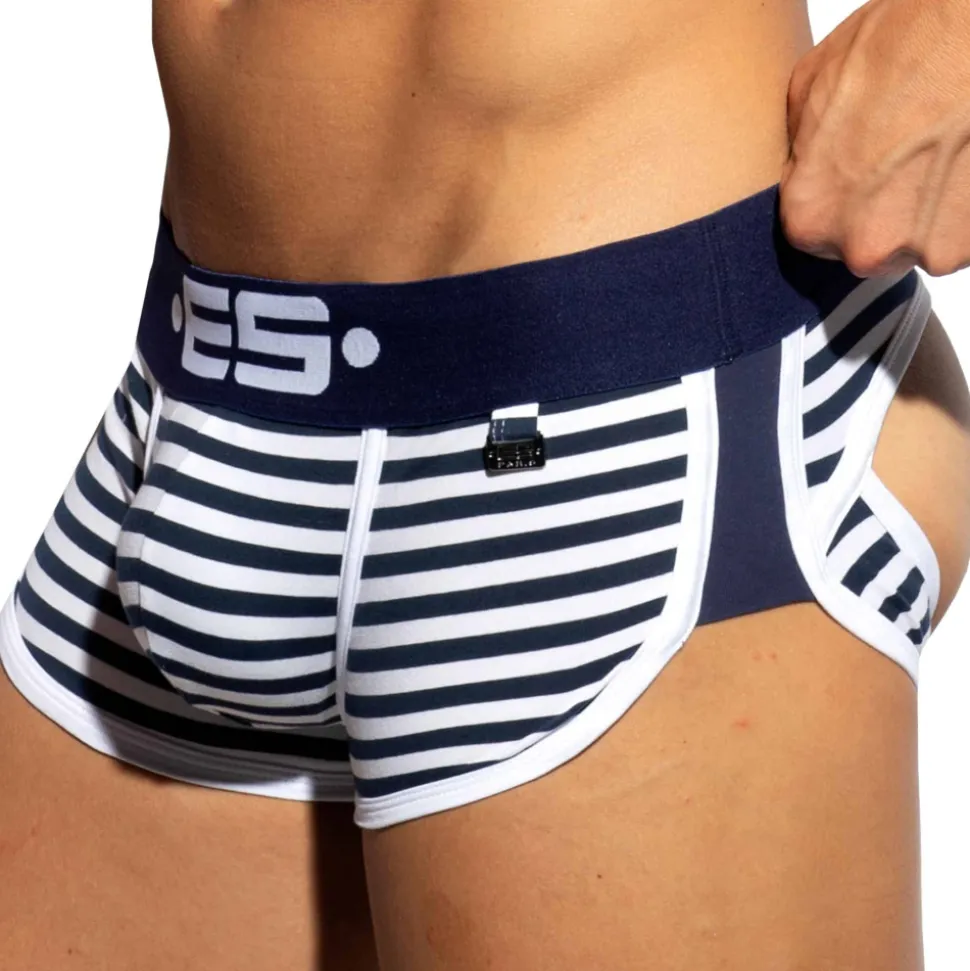 Shorty Empty Bottom Double Side Coton Marinière