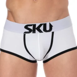 Shorty Logo Coton Blanc