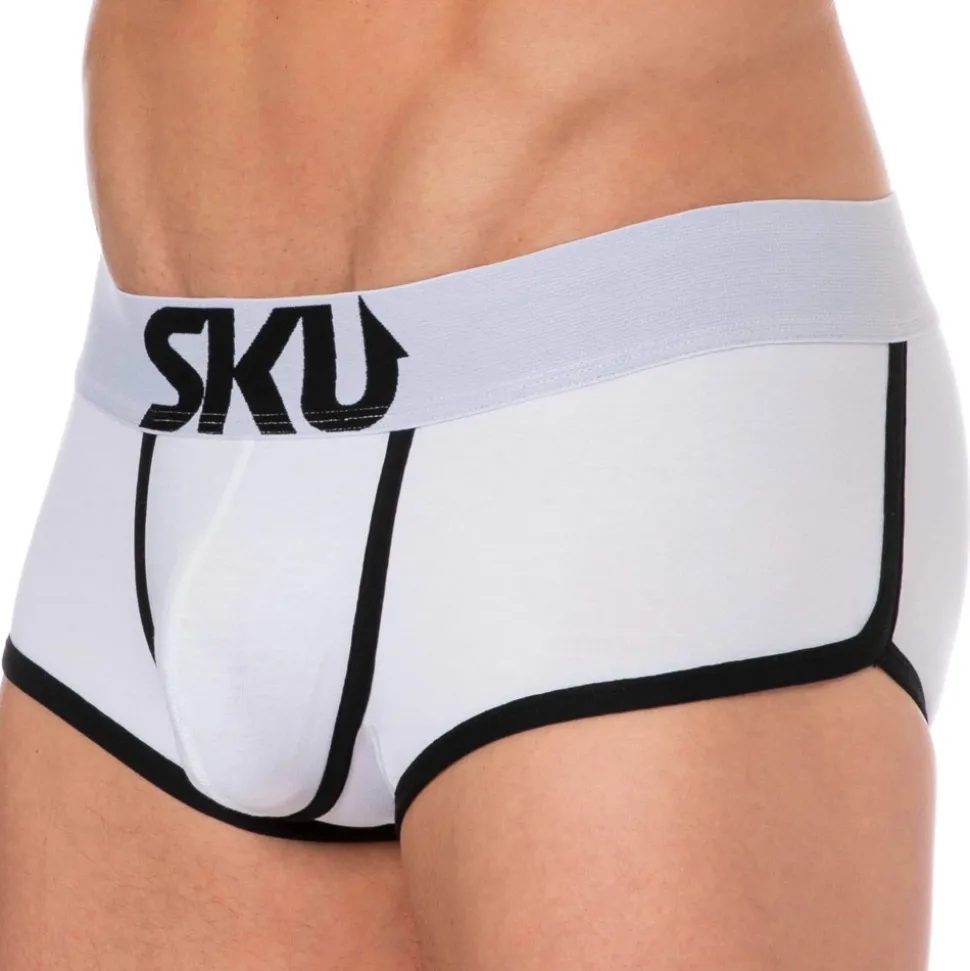 Shorty Logo Coton Blanc