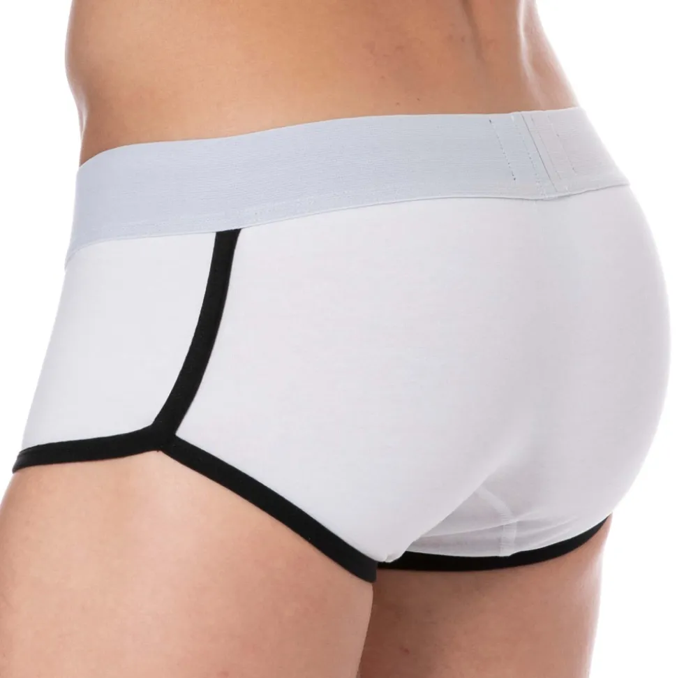 Shorty Logo Coton Blanc