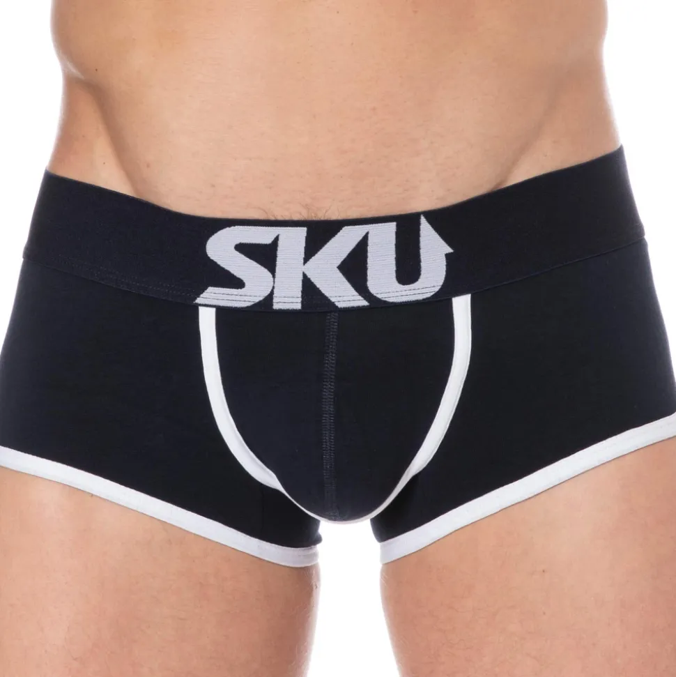 Shorty Logo Coton Bleu Marine