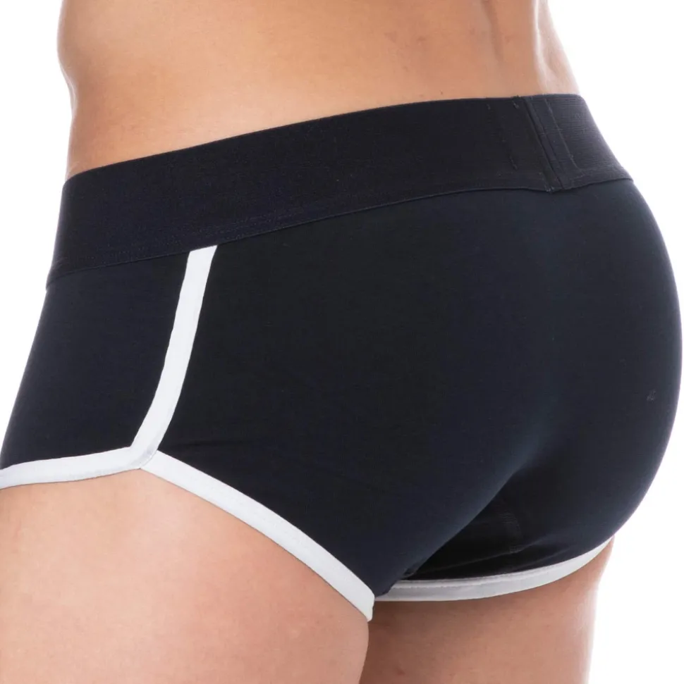 Shorty Logo Coton Bleu Marine
