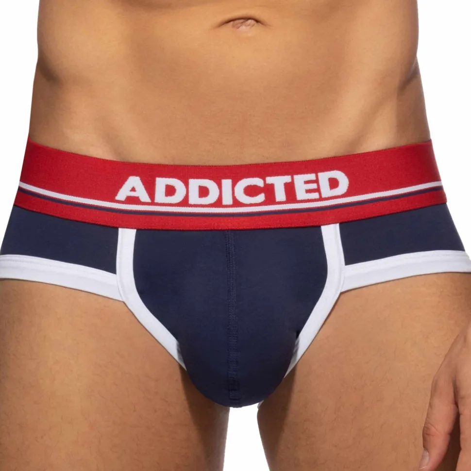 Slip Basic Colors Coton Bleu Marine - Rouge