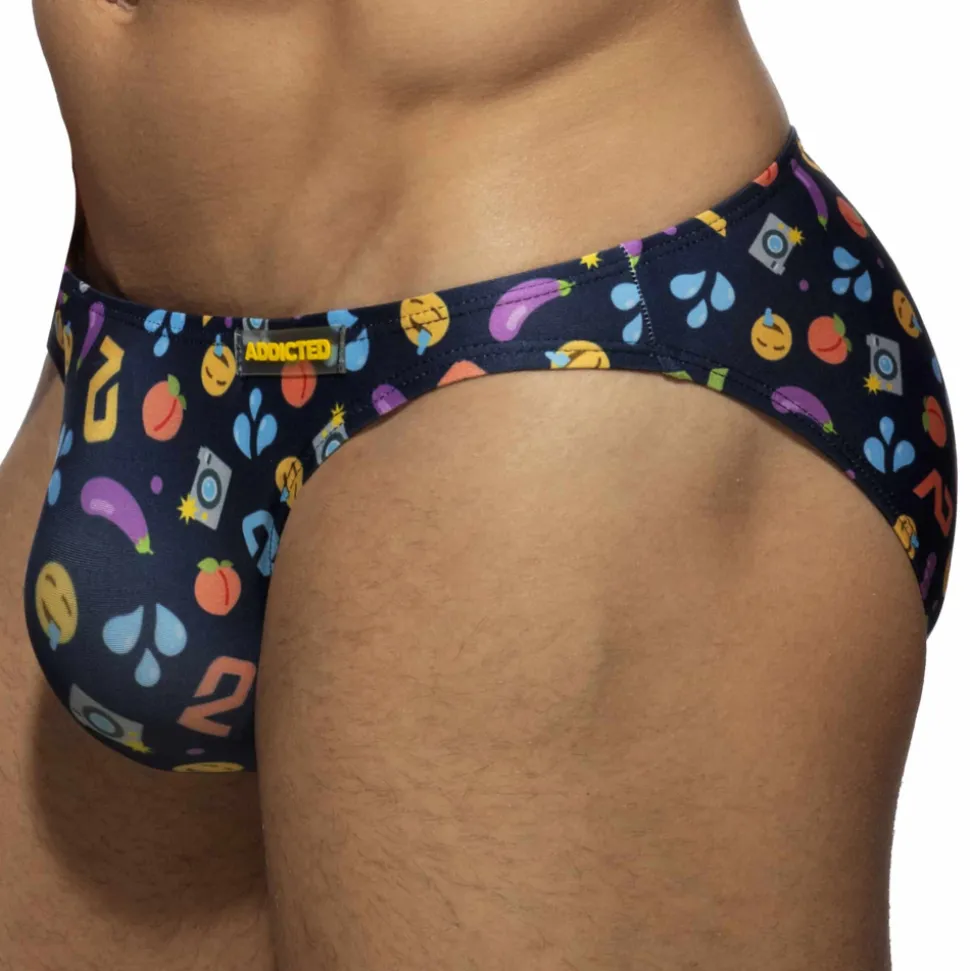 Slip Bikini Emoji Bleu Marine
