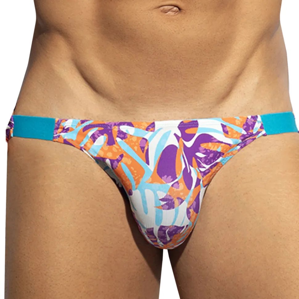 Slip Bikini Garden Rib Turquoise