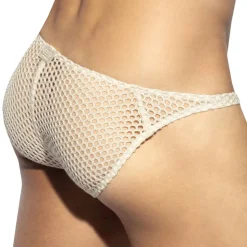 Slip Bikini Raw Crochet Beige