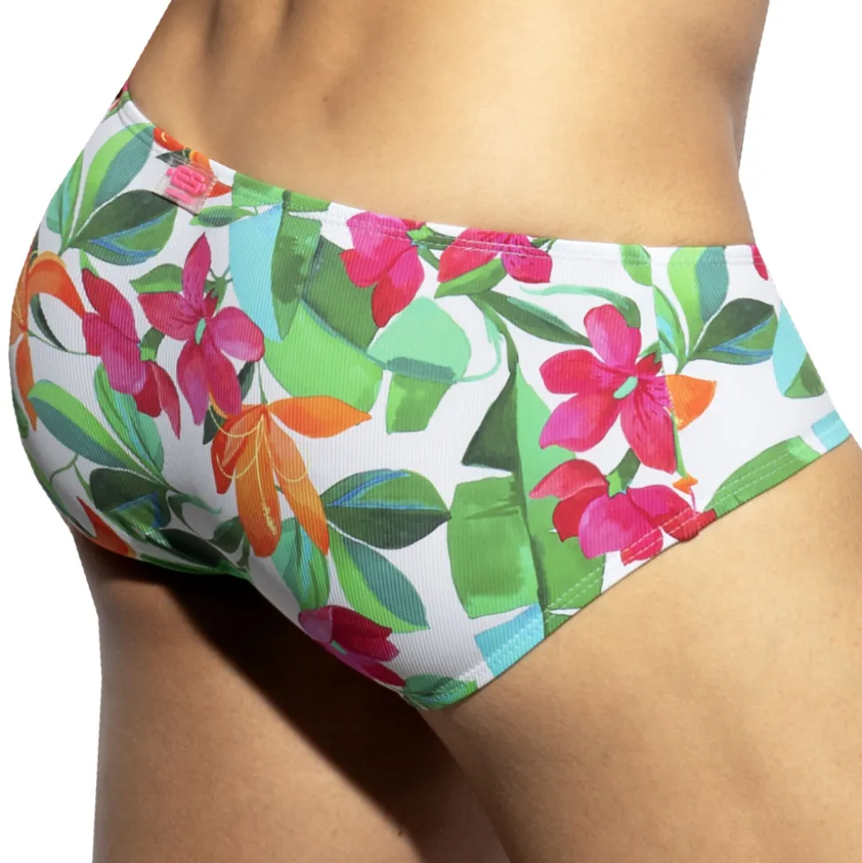 Slip Bold Flowers Blanc