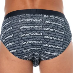 Slip Classic Pattern Mix Coton Marine - Logo