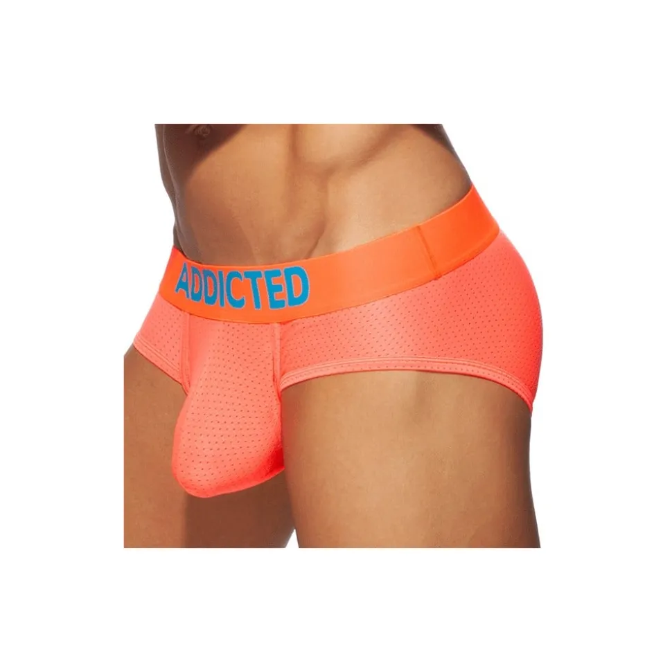 Slip Cockring Mesh Neon Orange Fluo