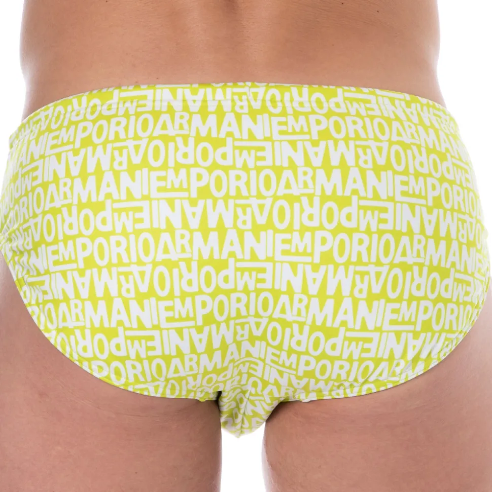 Slip de Bain All Over Logo Citron Vert