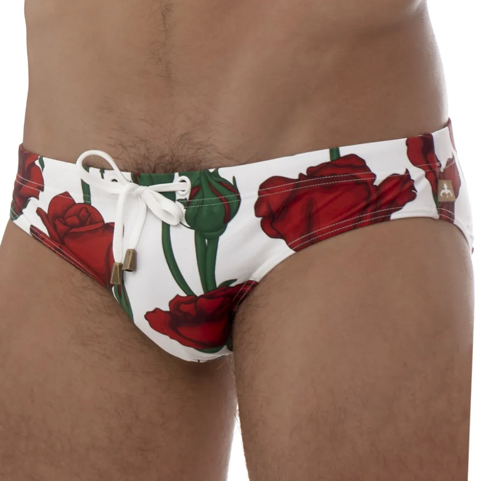 Slip de Bain Amour Blanc