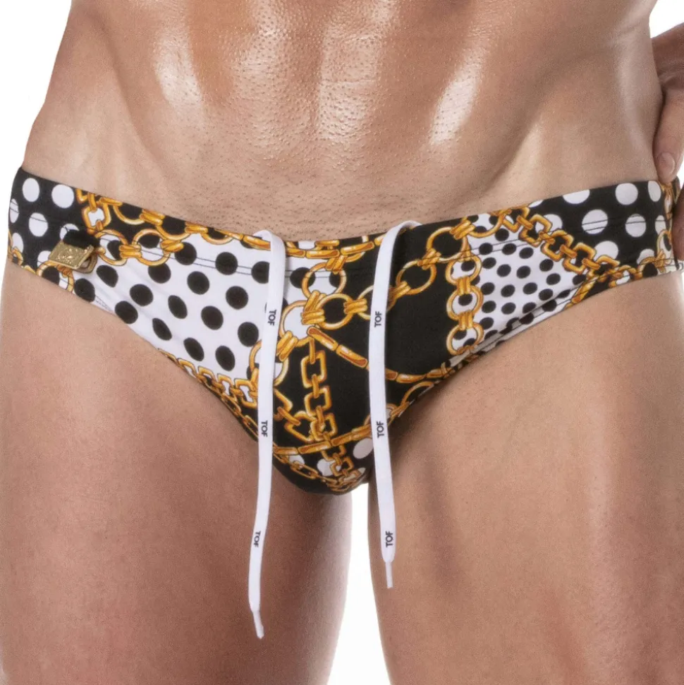 Slip de Bain Baroque Noir