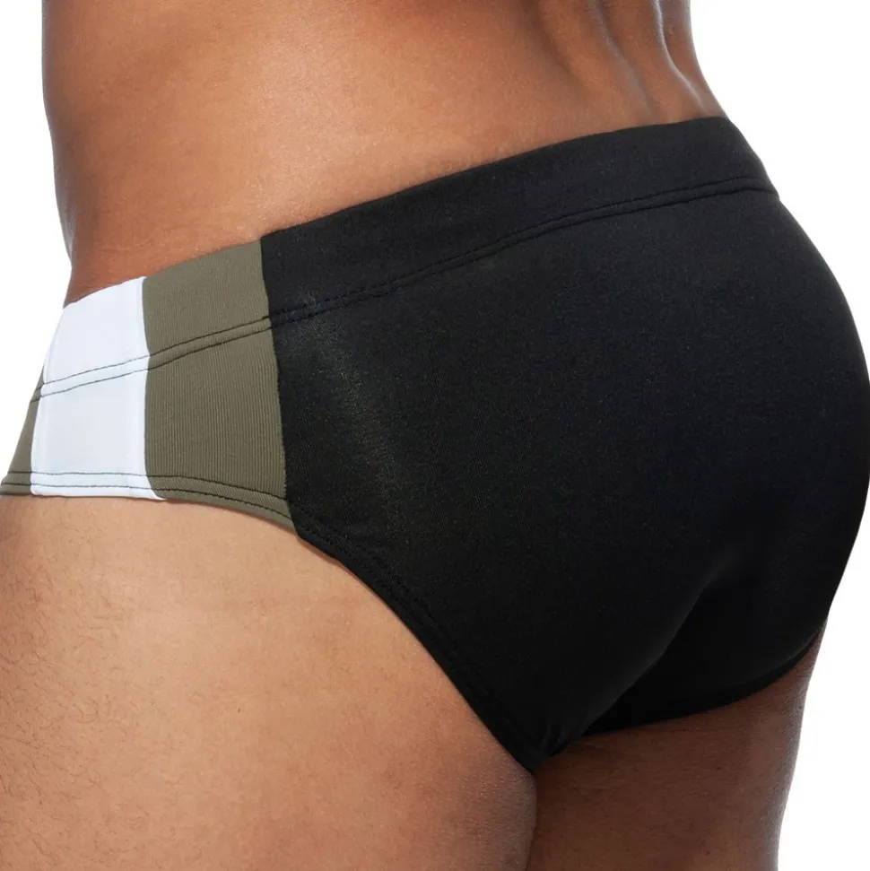 Slip de Bain Basic Stripes Noir