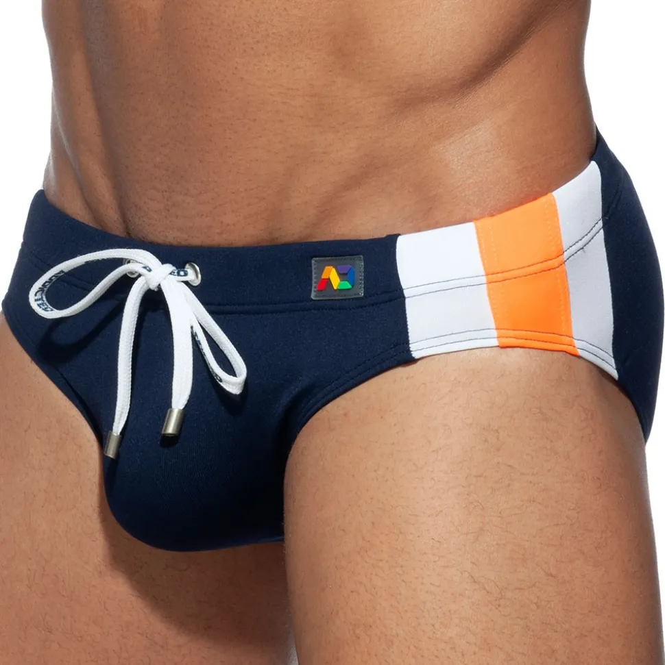 Slip de Bain Basic Stripes Marine