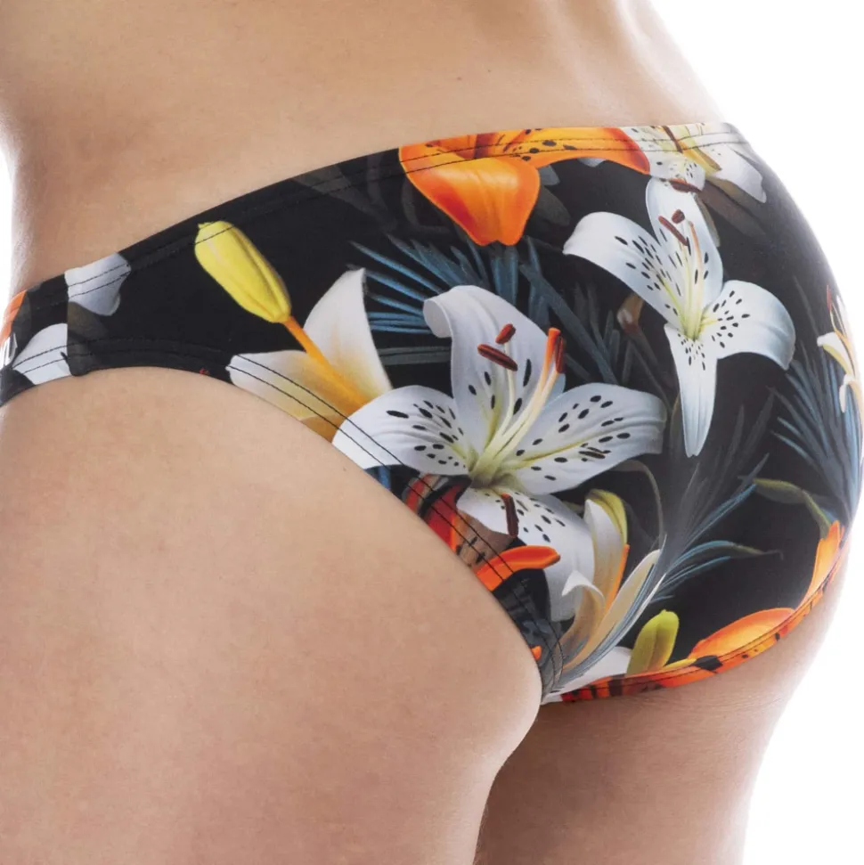Slip de Bain Bikini Tropical Summer Noir