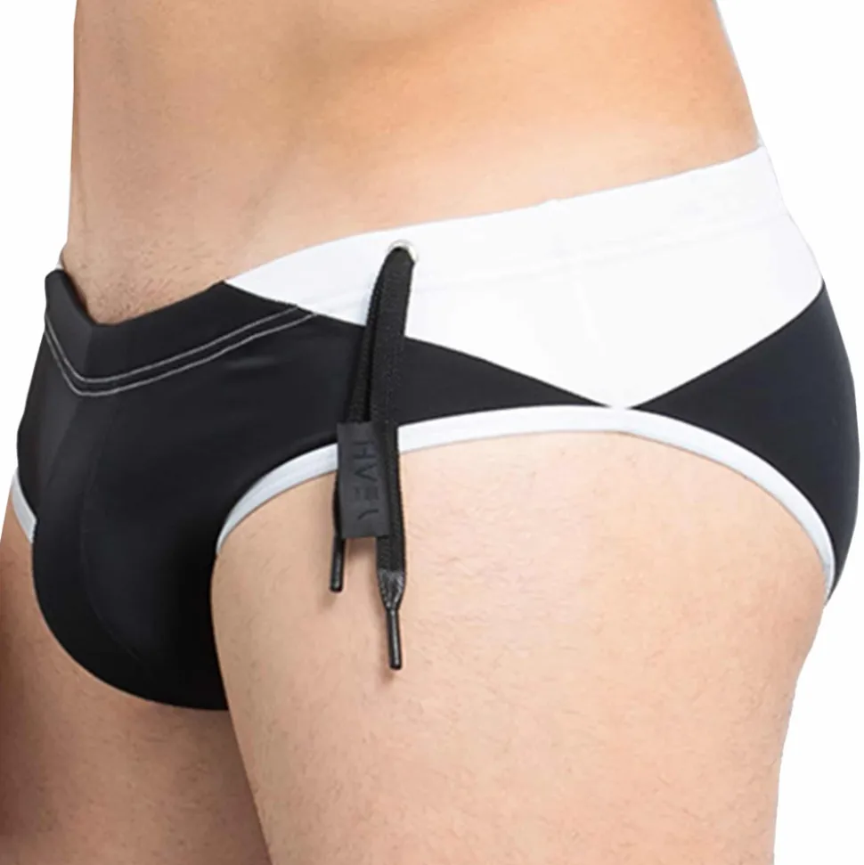 Slip de Bain Dynamite Noir - Blanc