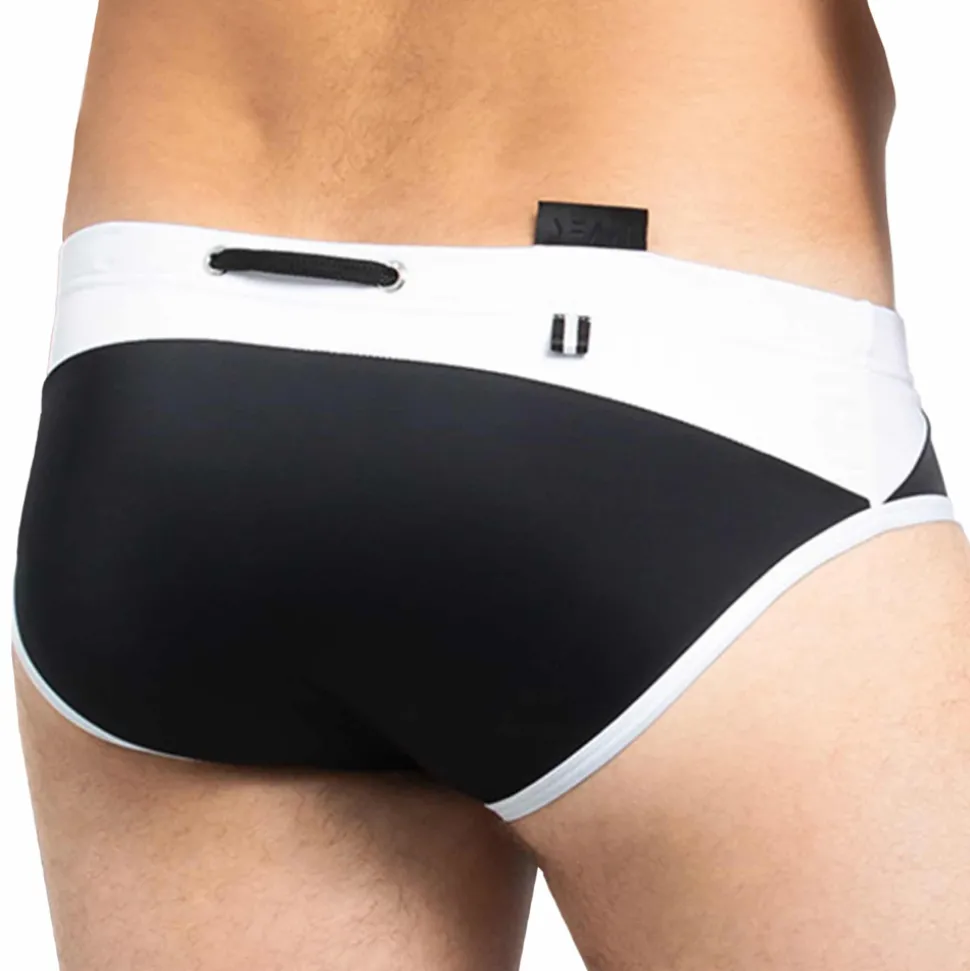 Slip de Bain Dynamite Noir - Blanc