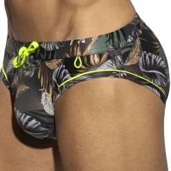 Slip de Bain Fall Leaves Kaki