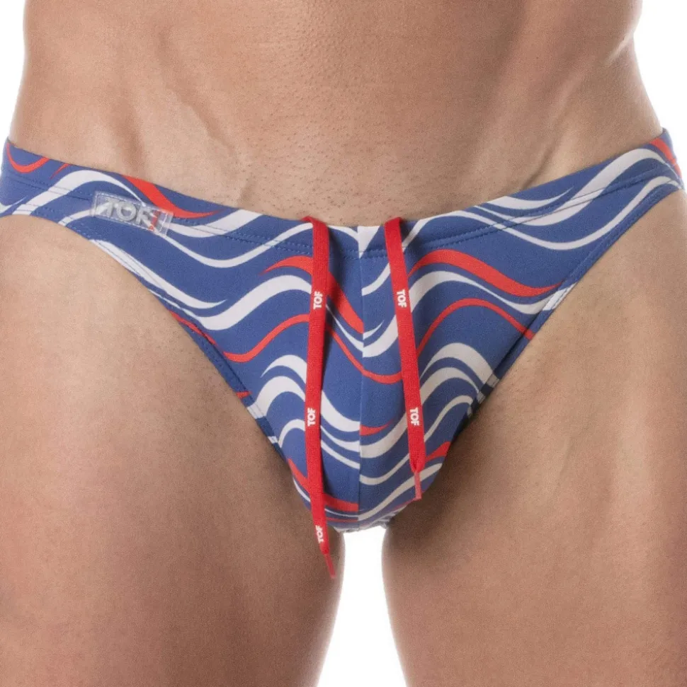 Slip de Bain Mini Imprimé Bleu