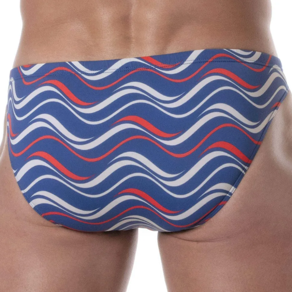 Slip de Bain Mini Imprimé Bleu