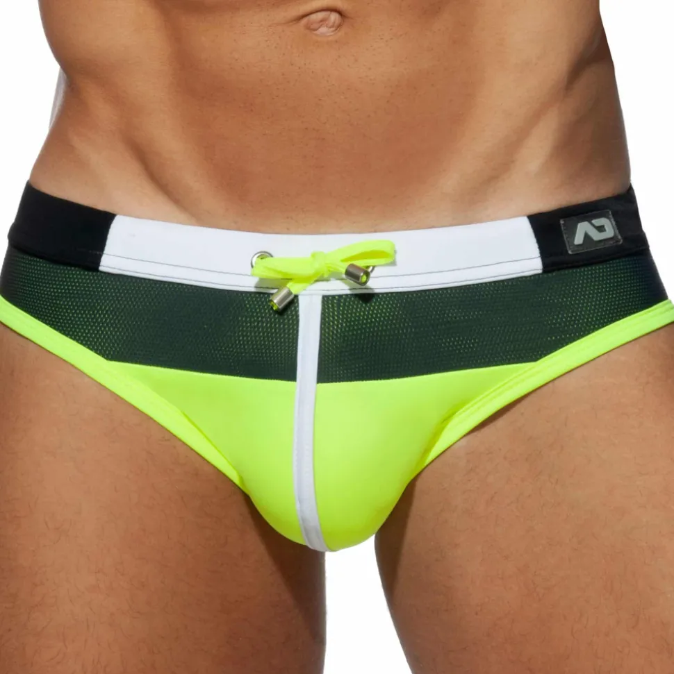 Slip de Bain Spike Noir - Citron Vert