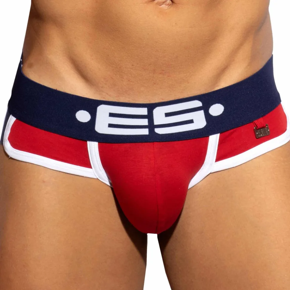 Slip Double Side Coton Rouge - Marine