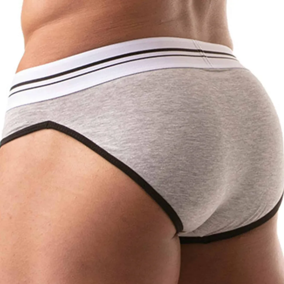 Slip French Coton Gris Chiné