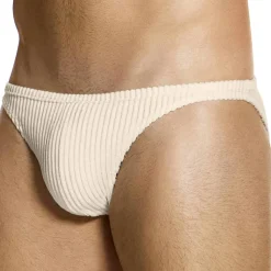 Slip Low Cut Corduroy Blanc Cassé