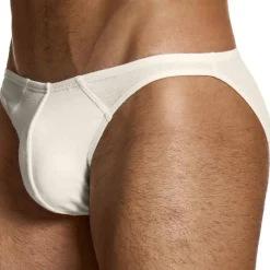 Slip Low Cut en Lin Blanc Cassé