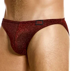 Slip Low Cut Glitter Rouge