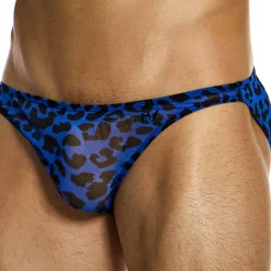 Slip Low Cut Léopard Bleu