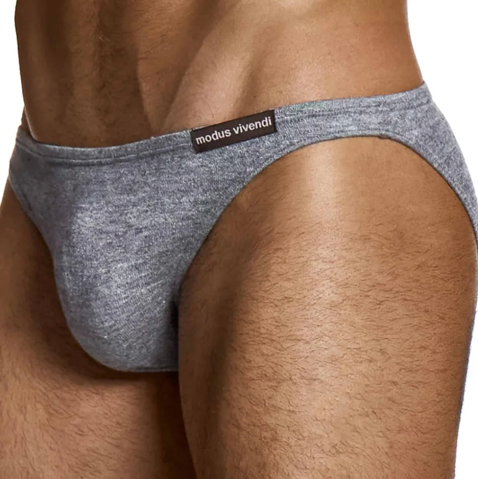 Slip Low Cut Mohair Gris Chiné
