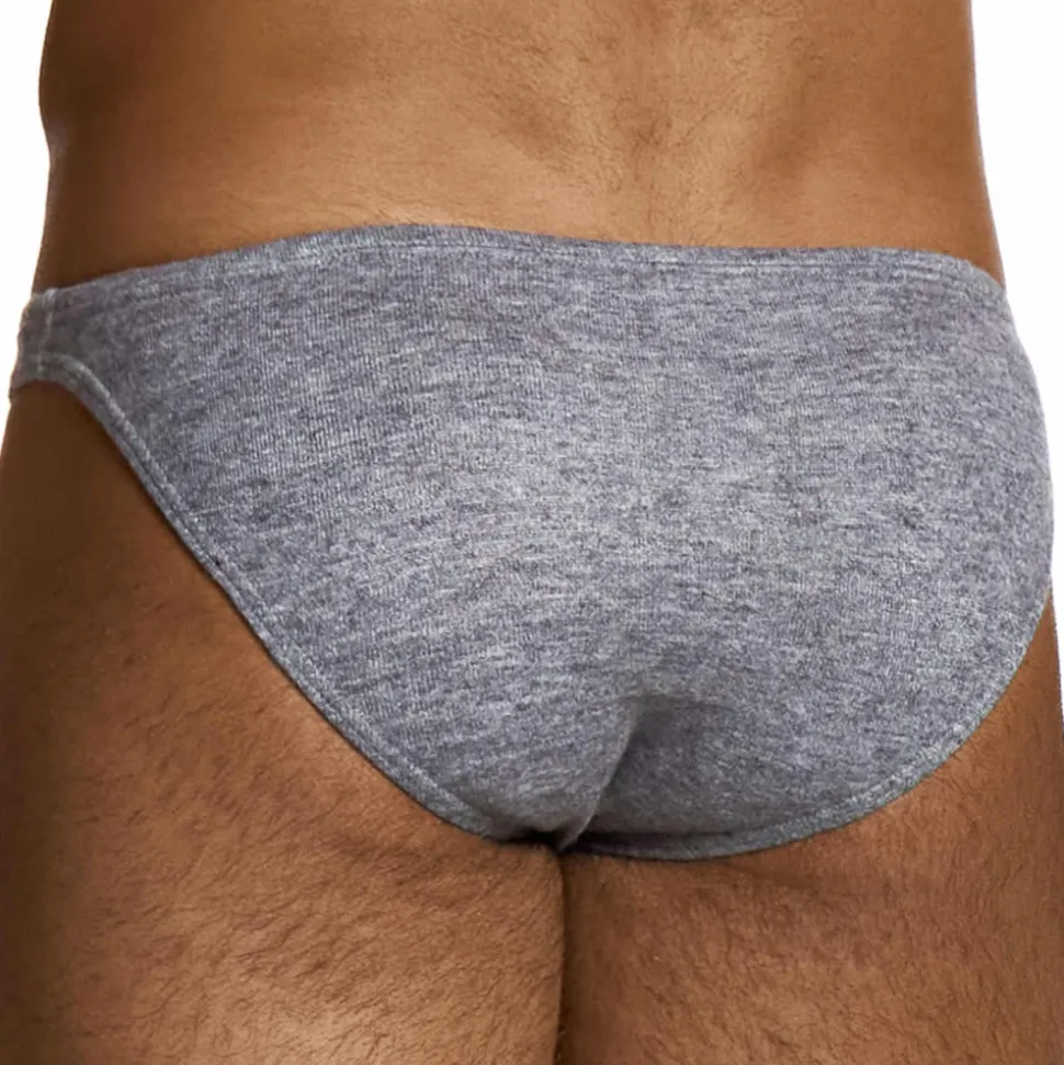 Slip Low Cut Mohair Gris Chiné