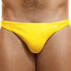 Slip Low Cut Peace Coton Jaune