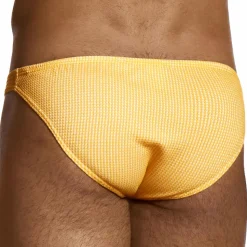 Slip Low Cut Pied de Coq Jaune
