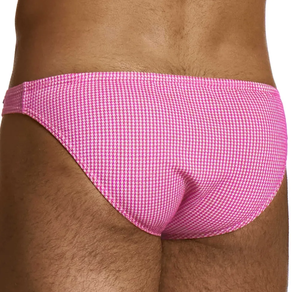 Slip Low Cut Pied de Coq Fuchsia