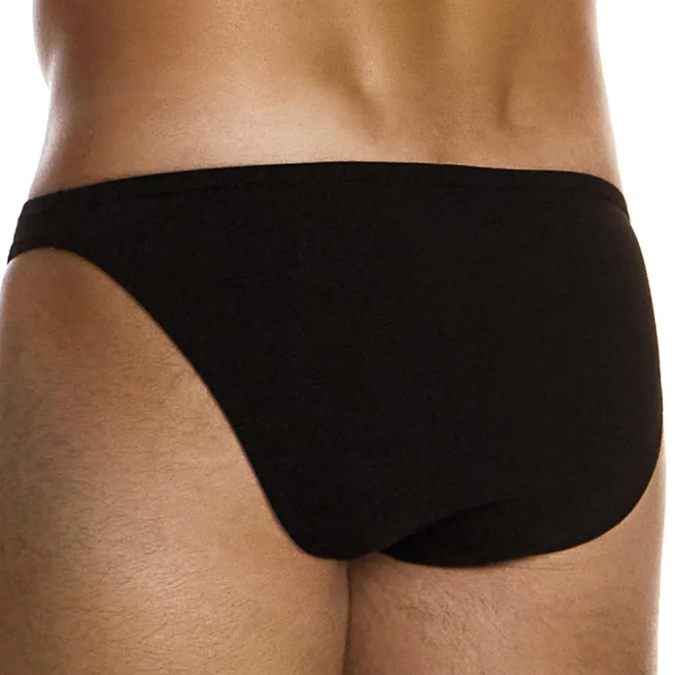 Slip Low Cut Soie Noir