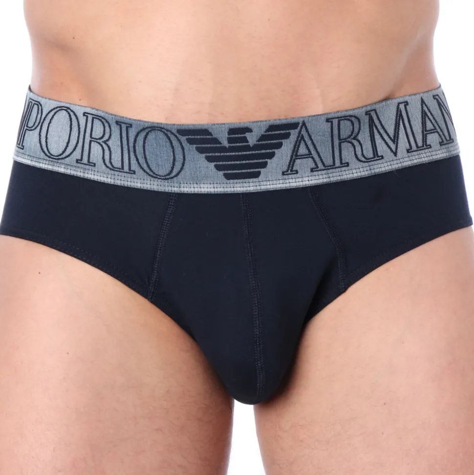 Slip Megalogo Coton Bleu Marine