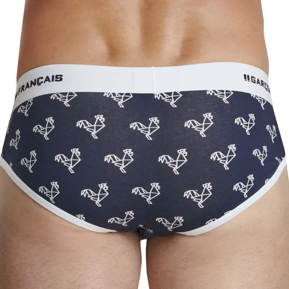 Slip Origami Coq Bleu Marine - Blanc