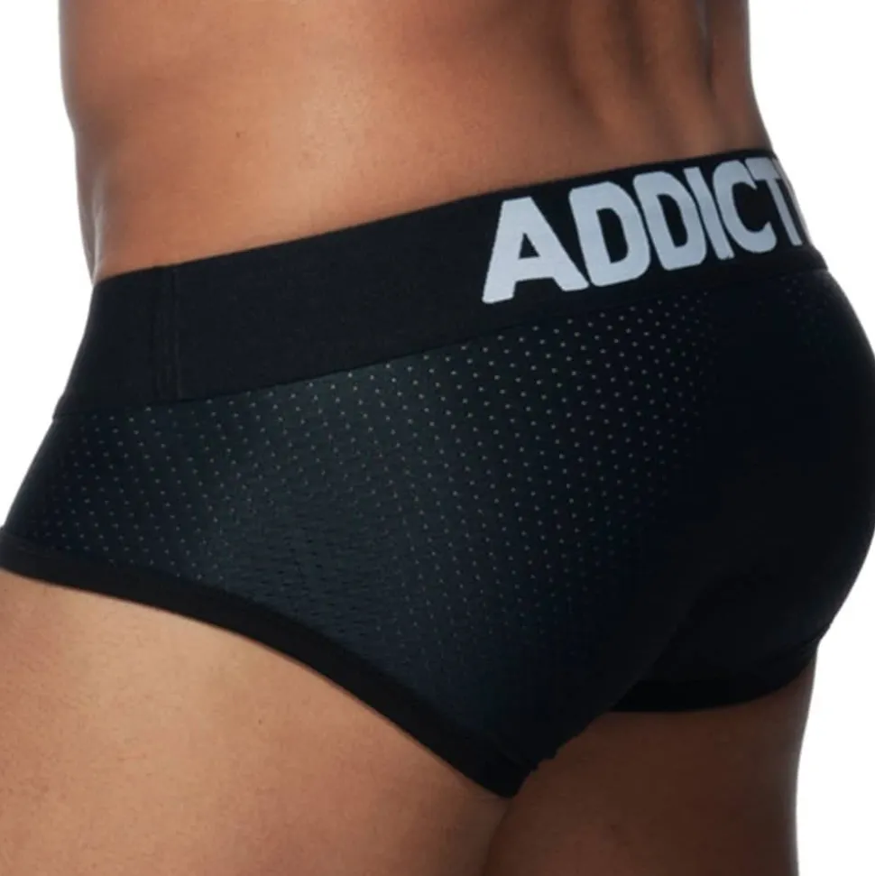 Slip Push Up Mesh Noir