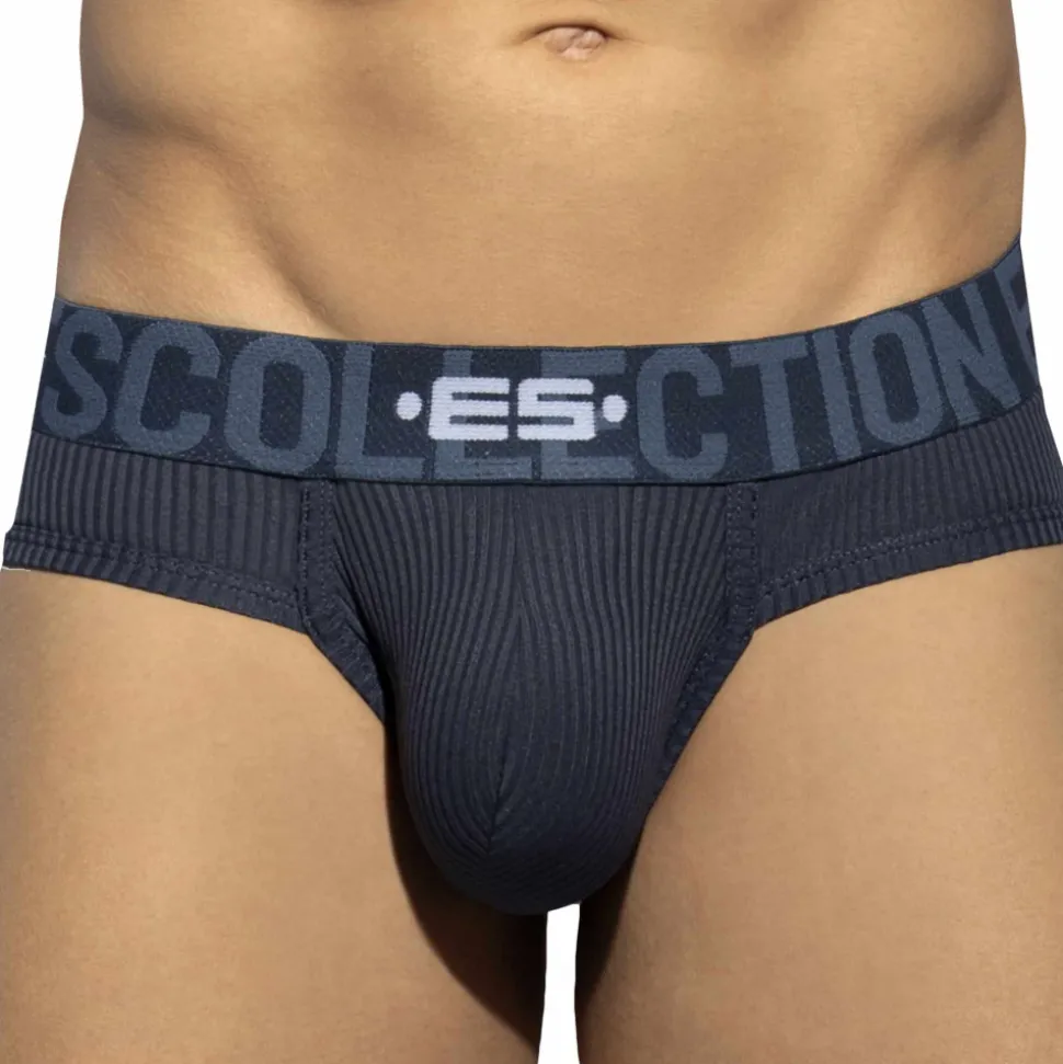 Slip Recycled Rib Bleu Marine