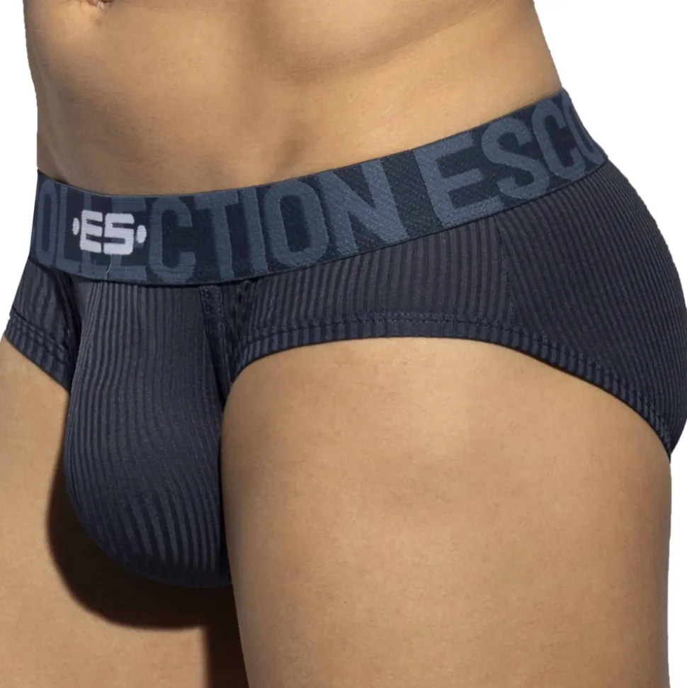 Slip Recycled Rib Bleu Marine