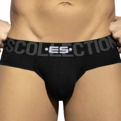 Slip Recycled Rib Noir