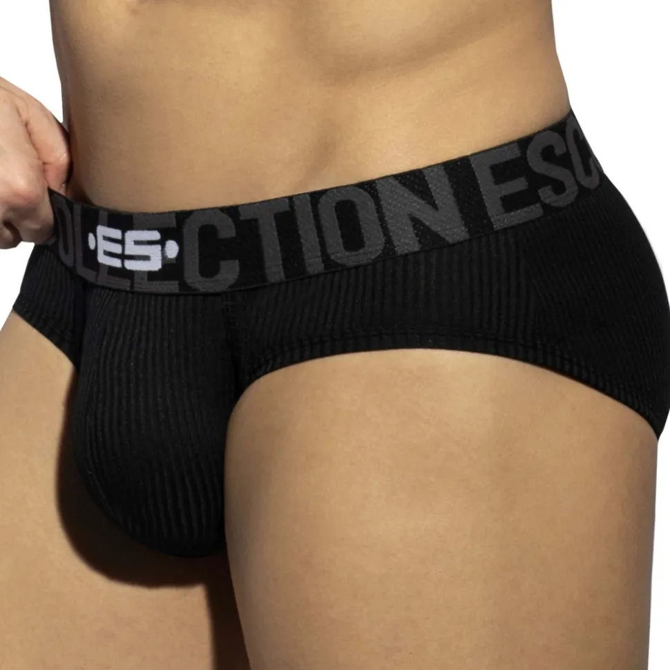 Slip Recycled Rib Noir