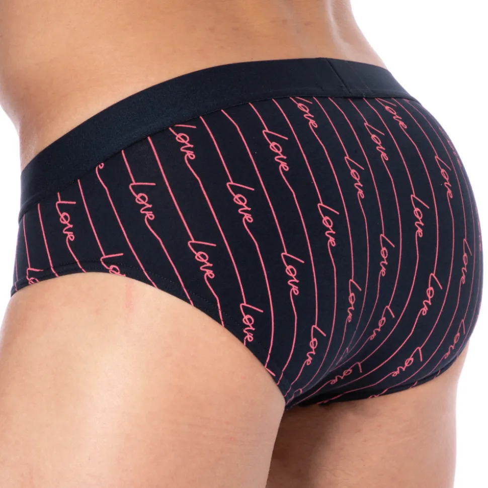 Slip Saint-Valentin Imprimé Bleu Marine