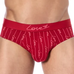 Slip Saint-Valentin Imprimé Rouge