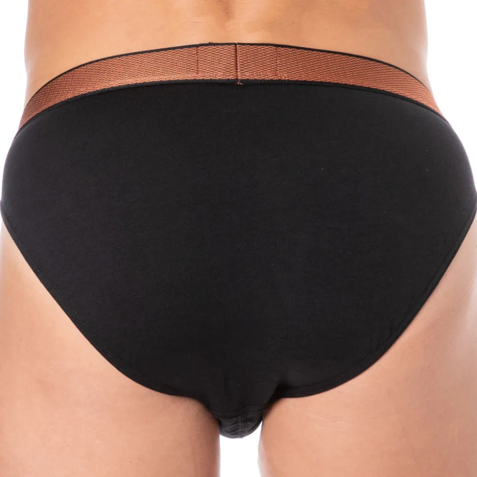 Slip Shiny Logoband Coton Noir