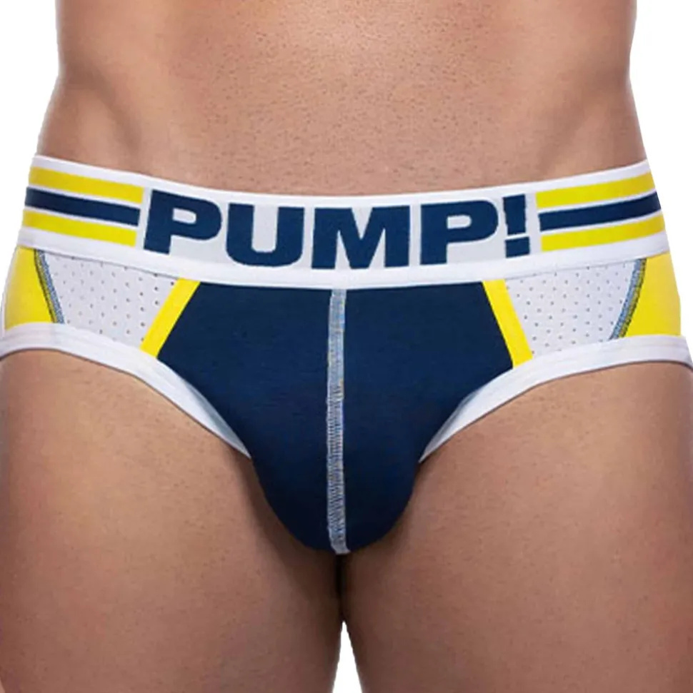 Slip Sportboy Recharge Bleu Marine - Jaune