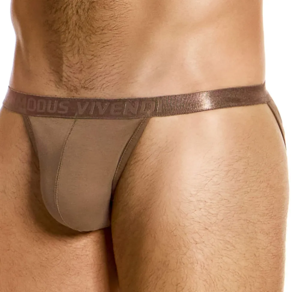 Slip Tanga Antibactérien Chair Foncée