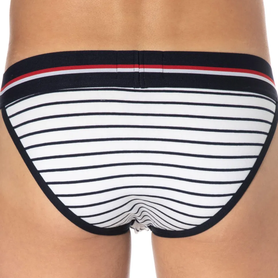 Slip Tanga First Coton Marinière